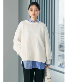 AMERICAN HOLIC サイドスリット袖ボリュームニットプルオーバー