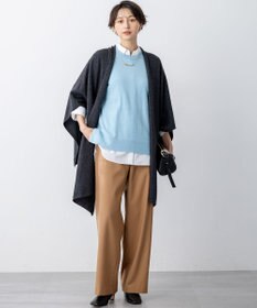 23区 L 【洗える】ナチュラルストレッチサキソニー ベイカー ドロスト パンツ