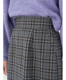 earth music&ecology チェックナロースカート