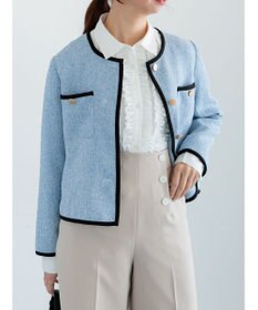 Te chichi ライトツイードバイカラージャケット《2026 spring catalog item》