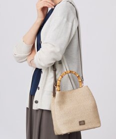 J.PRESS LADIES 【2way】 バンブー カゴ バッグ