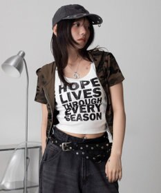 WEGO 半袖ドロストWジップパーカー