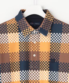 23区GOLF 【MEN】【吸水速乾・UVケア】 チェック柄プリント 長袖シャツ