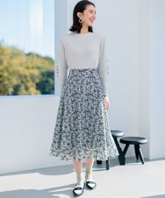 組曲 プランタンプリント フレアスカート