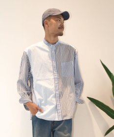 J.PRESS YORK STREET 【UNISEX】クレイジーパターン バンドカラーシャツ