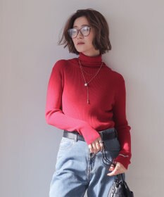 WEGO 【2025年秋冬新作】リブタートルニット