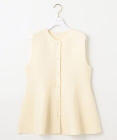 ANY SIS 【洗える】ペプラムニット ジレ