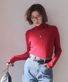 WEGO 【2025年秋冬新作】リブタートルニット