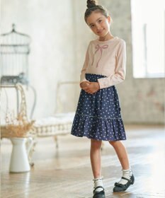 組曲 KIDS 【150-160cm】リボンアート Tシャツ