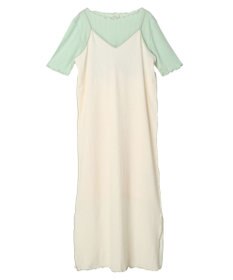 earth music&ecology ＳＥＴ２点配色キャミワンピース＋メローインナー