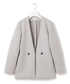 ICB L 【洗える】コンパクトWフェイス ノーカラージャケット