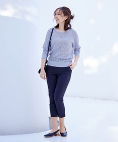 Tiaclasse 【洗える】透かし編みドルマンニットトップス
