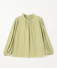 ANY 【洗濯機可・UVケア・接触冷感】フリルネックブラウス