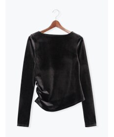 Te chichi ベロアサイドギャザートップス