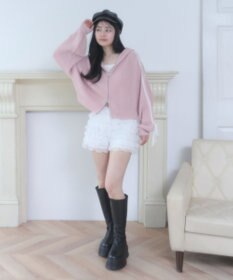 WEGO レースリボンニットパーカー