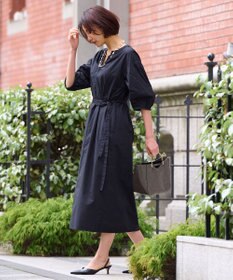 自由区 【洗える・XSサイズあり】タイプライターピースダイ ワンピース