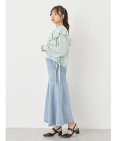 earth music&ecology ラッフルシアードロストブラウス