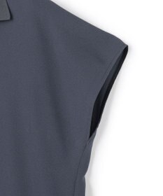 ICB 【WEB限定】FluidBackSatin ニット衿シャツワンピース