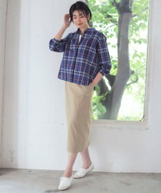 J.PRESS LADIES S コットンリネン Light マドラスチェック シャツ