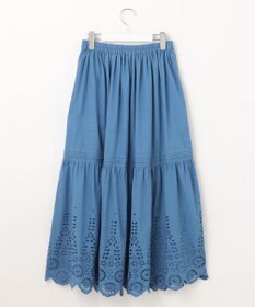 Feroux 【洗える】刺繍ティアード スカート