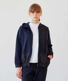 23区GOLF 【23Fondation/WOMEN】コンビ素材 フーディパーカー