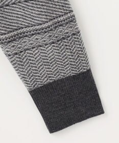JOSEPH ABBOUD 【ストレッチ/スウェードタッチ/JAPANファブリック】ジャガード柄 プルオーバー ニット