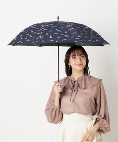 MOONBAT 【一級遮光/晴雨兼用】LANVIN en Bleu (ランバン オン ブルー) 長傘 日傘 ラインドローイング 遮光 遮熱 UV