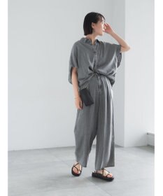 Te chichi ウォッシュデニムライクタックワイドパンツ(セットアップ可)