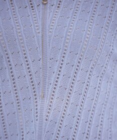 Tiaclasse 【洗える】透かし編みドルマンニットトップス