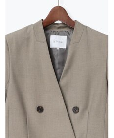 Te chichi ノーカラーダブルブレストジャケット