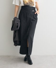 CRAFT STANDARD BOUTIQUE ラップ風デニムスカート