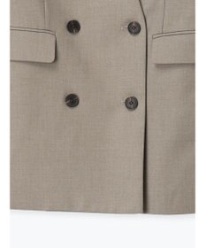 Te chichi ノーカラーダブルブレストジャケット