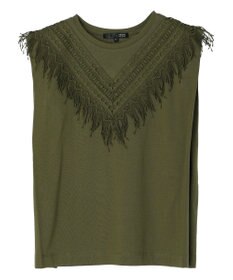 Green Parks ・ＳＵＧＡＲ　ＳＰＯＯＮ　フリンジフレンチＴシャツ