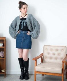 WEGO リボンニットボレロ