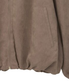 Green Parks スウェードライクギャザーブルゾン