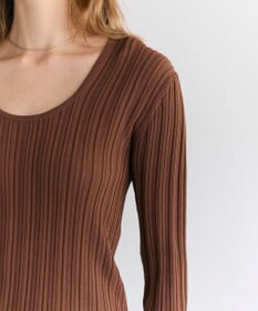 BEIGE， LABRADO / ランダムリブ Uネックニット