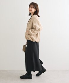 Green Parks スウェードライクギャザーブルゾン