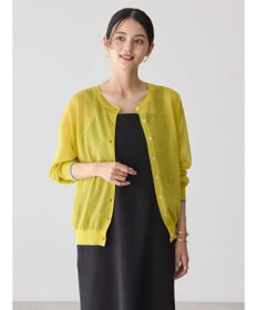 AMERICAN HOLIC バイカラーシアーニットカーディガン