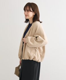 Green Parks スウェードライクギャザーブルゾン