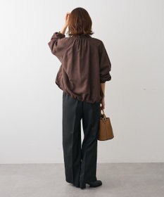 Green Parks スウェードライクギャザーブルゾン