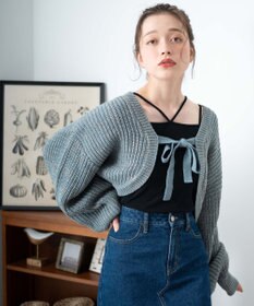 WEGO リボンニットボレロ