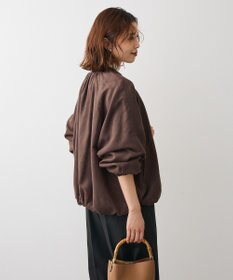 Green Parks スウェードライクギャザーブルゾン