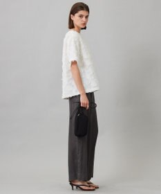 ICB 【洗える】 ヘアリーシアージャカード ブラウス