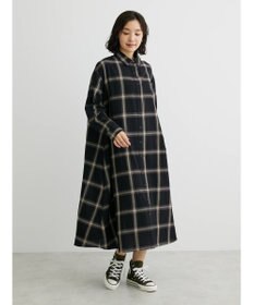 Green Parks ビエラチェックシャツワンピース