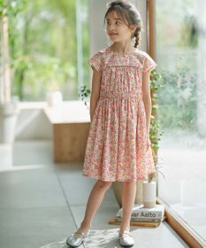 組曲 KIDS 【110-140㎝】リンドウプリント ワンピース