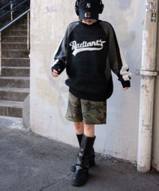 WEGO サガラロゴ配色BIGニットプルオーバー