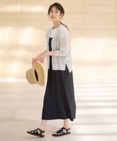 ANY L 【洗濯機可/接触冷感/アンチピリング】シアーニットVネックカーディガン