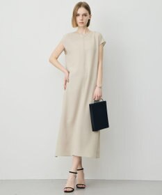 ICB ドライアセテートスラブ フレンチスリーブワンピース