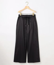 組曲 L バックウォームサテン ドロストワイドパンツ