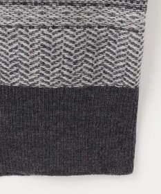 JOSEPH ABBOUD 【ストレッチ/スウェードタッチ/JAPANファブリック】ジャガード柄 プルオーバー ニット